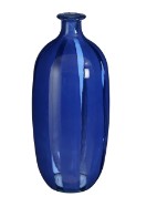 Montello fles recycled glas blauw h38xd16cm